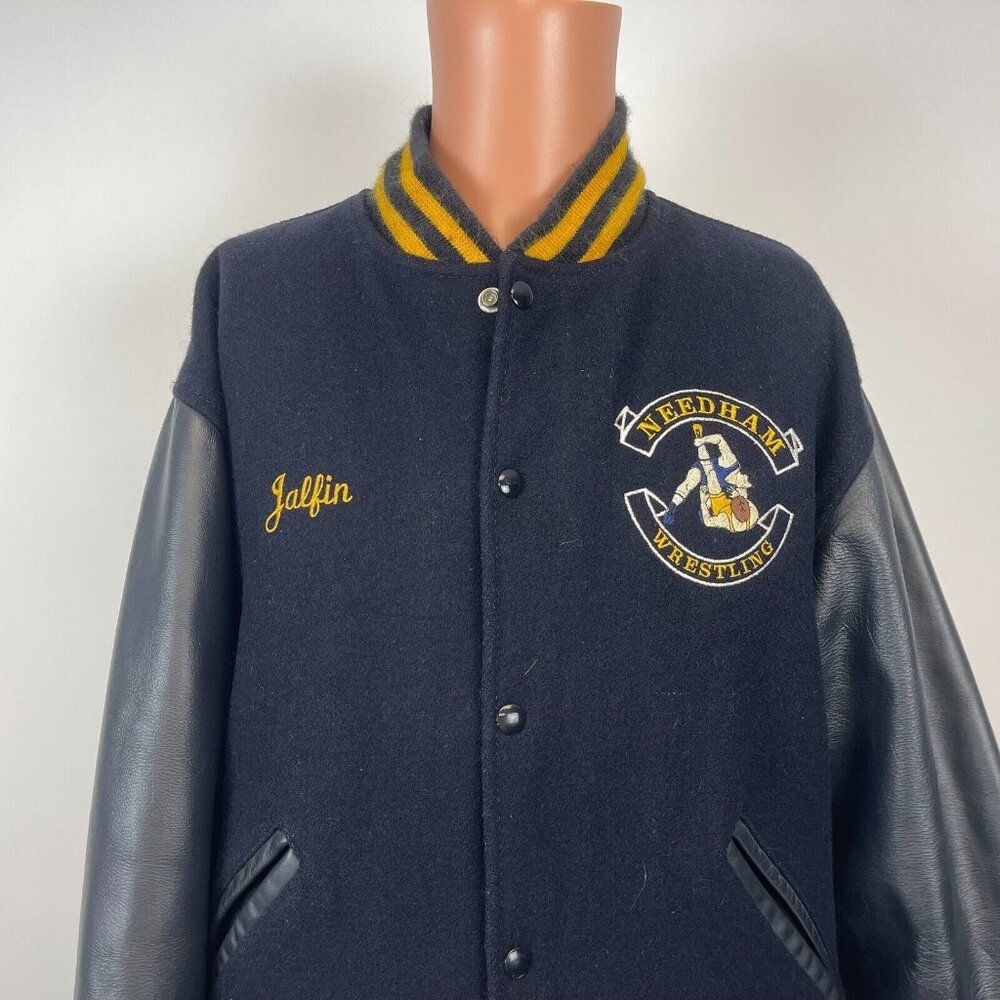 The Game Needham High School Wrestling Varsity Jacket Massachusetts Made USA L